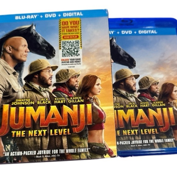 🎬 7 MOVIES/$50 • Jumanji: The Next Level Blu-ray + DVD • Action Comedy - Picture 1 of 4